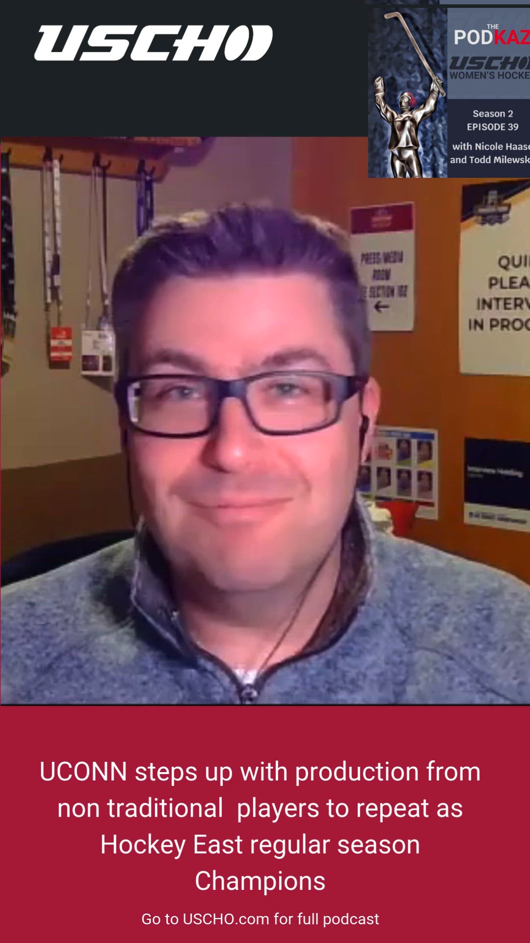 Video thumbnail for UCONN women steps up to win Hockey East Regular season championship