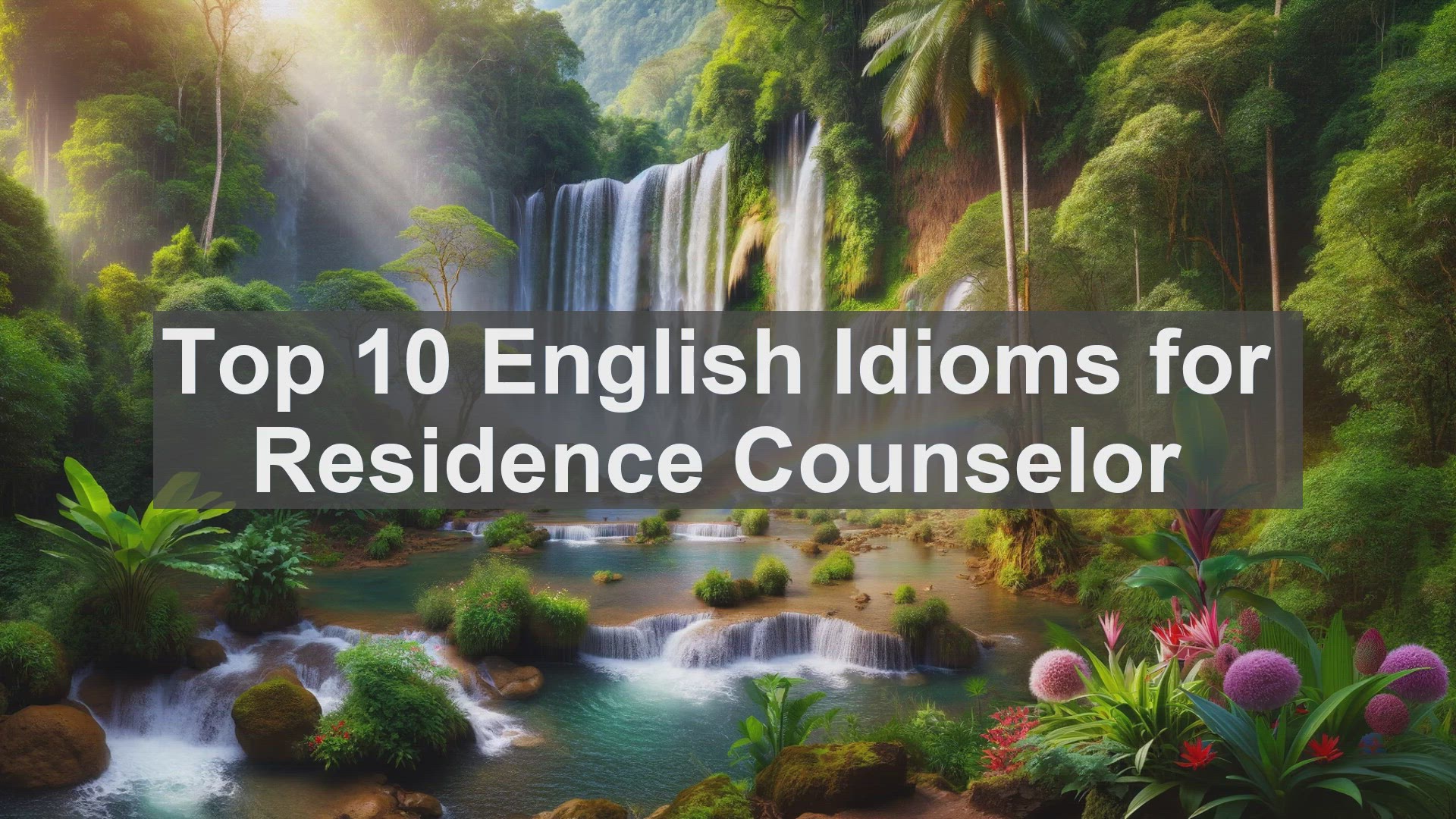 'Video thumbnail for Top 10 English Idioms for Residence Counselor'
