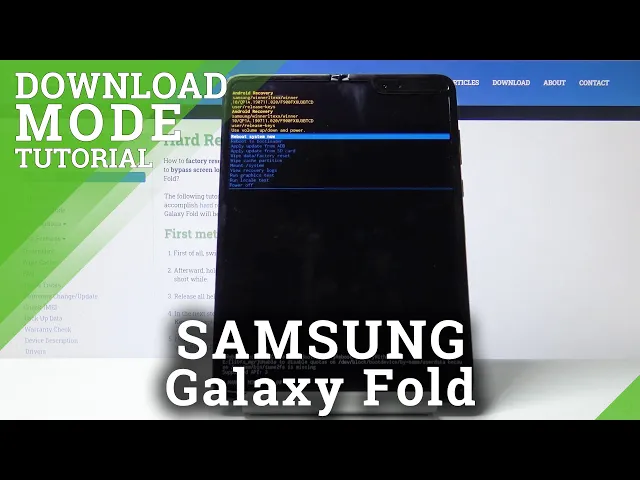 Video thumbnail for How to use Download Mode in Samsung Galaxy Fold?