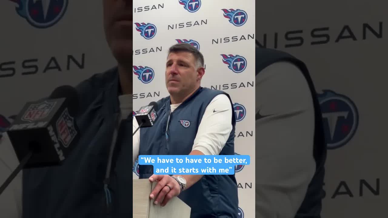 Video thumbnail for Mike Vrabel taking responsibility for another loss. #tennesseetitans #titans #titanup