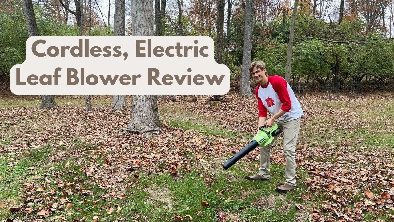 Video thumbnail for Cordless Electric Leaf Blower Review - by Aoetree - Lightweight, Easy to Use