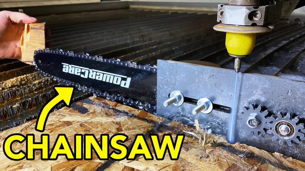 Video thumbnail for PowerCare Experiment: Chainsaw, Water Jet & Gear Engineering