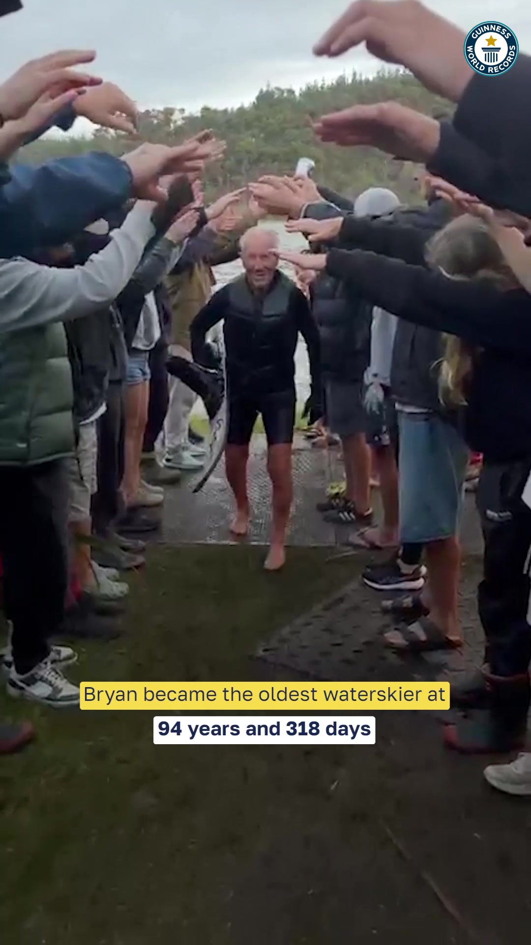 Video thumbnail for Oldest waterskier (male) - Bryan Murray at the age of 94 years and 318 days old