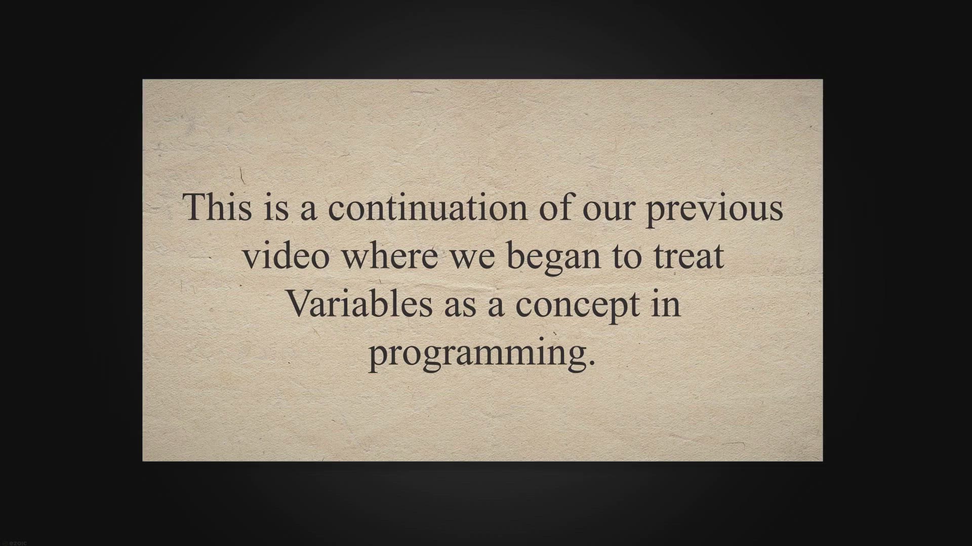 Video thumbnail for General Programming: Declaring Variables