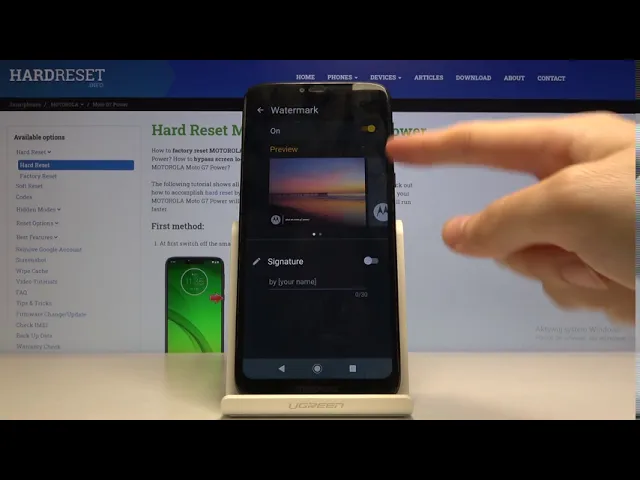 Video thumbnail for How to Turn On / Off Camera Watermark in MOTOROLA Moto G7 Power – Disable Photo Watermark