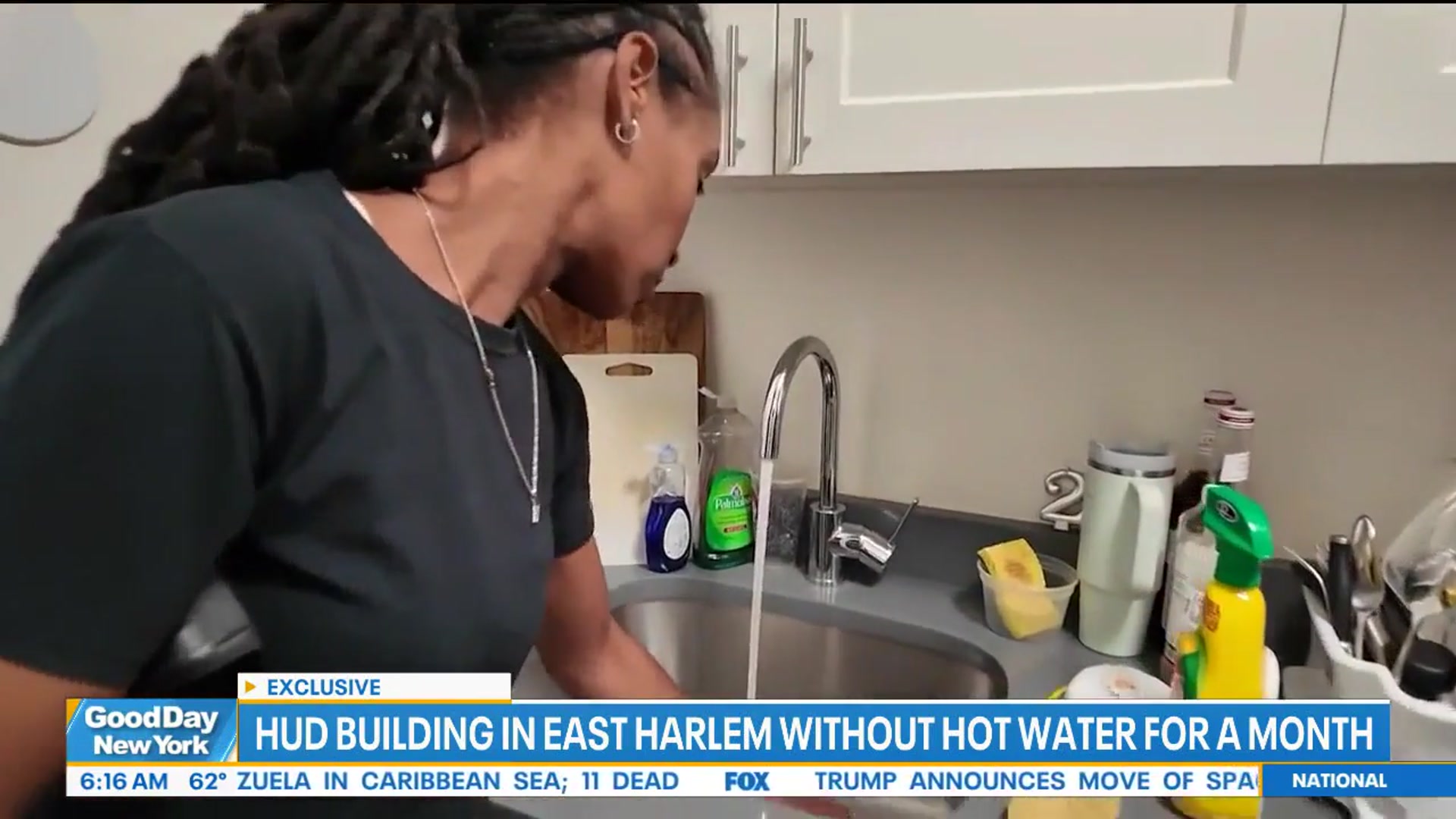 'Video thumbnail for East Harlem tenants say they’ve gone a month without hot water | Exclusive'