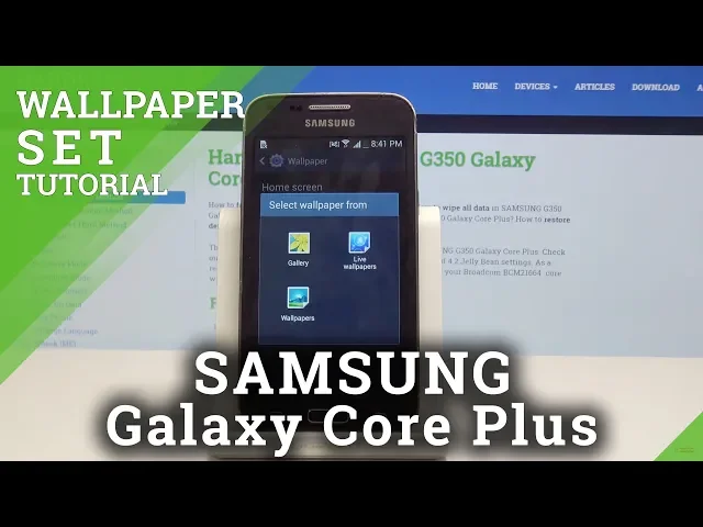 Video thumbnail for How to Change Wallpaper in Samsung Galaxy Core Plus - Update Home & Lock Screen
