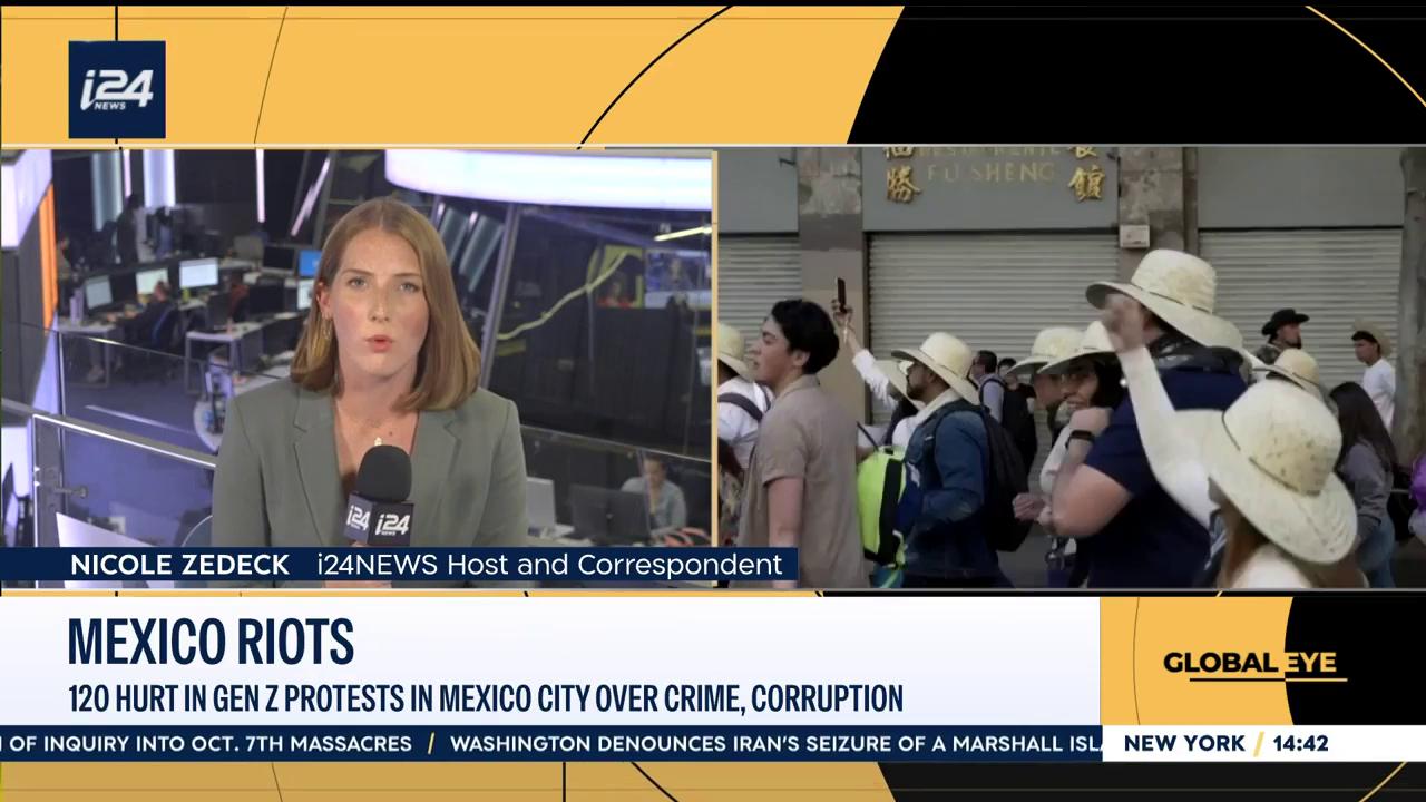 Video thumbnail for 120 hurt in Gen Z protest in Mexico City over crime, corruption