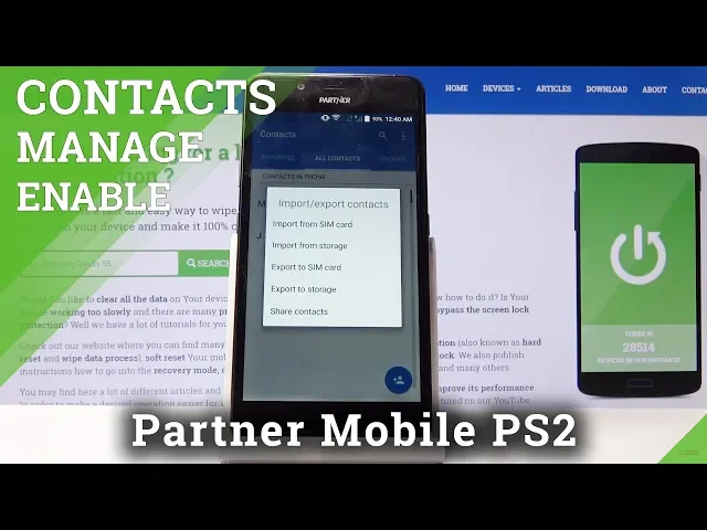 Video thumbnail for How to Transfer Contacts in Partner PS2 - Move Data