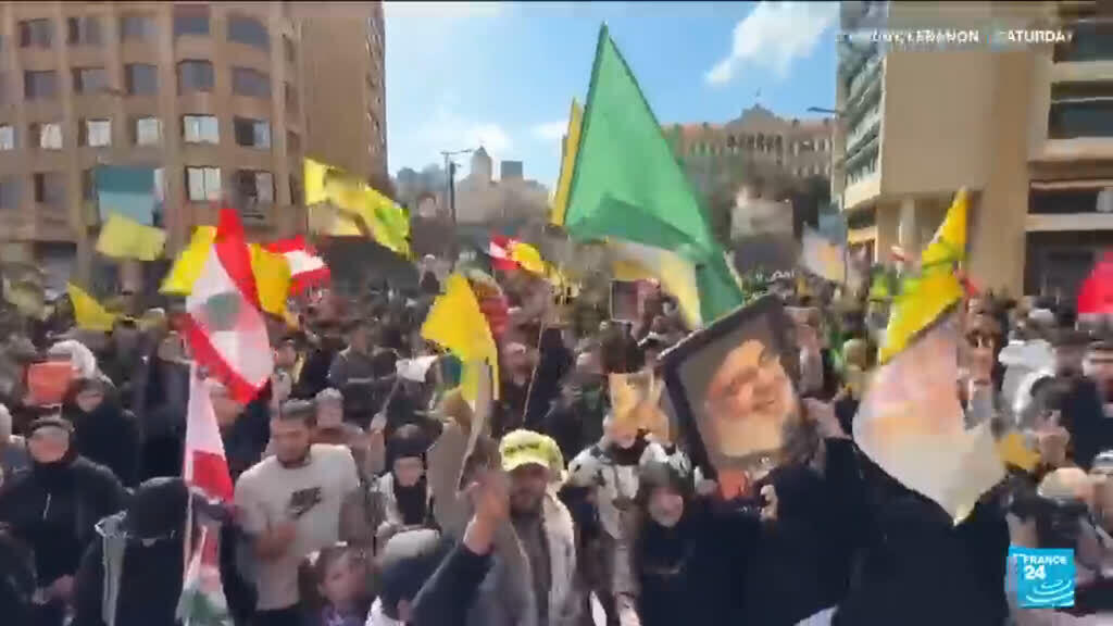 Video thumbnail for Lebanon protests talks with Israel