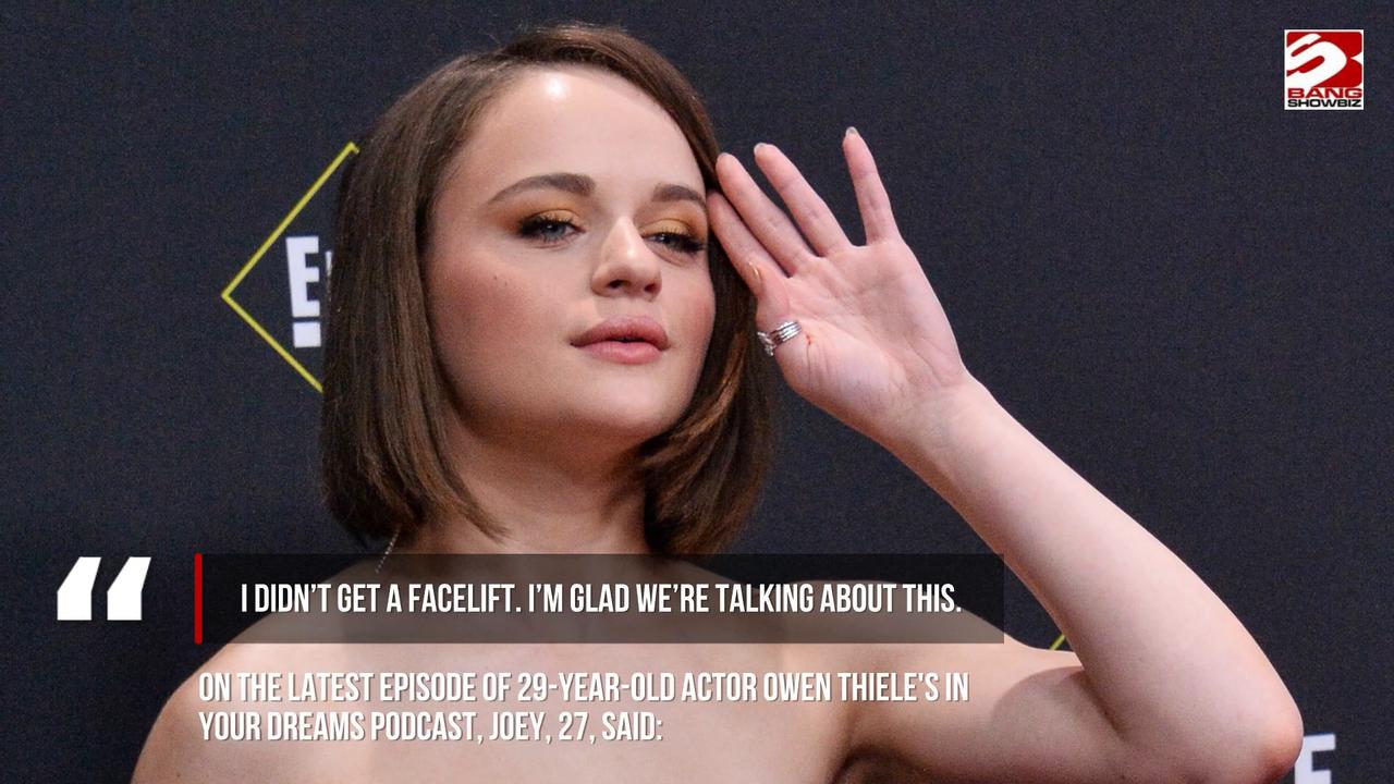 Video thumbnail for Joey King has shut down claims that she has had a facelift