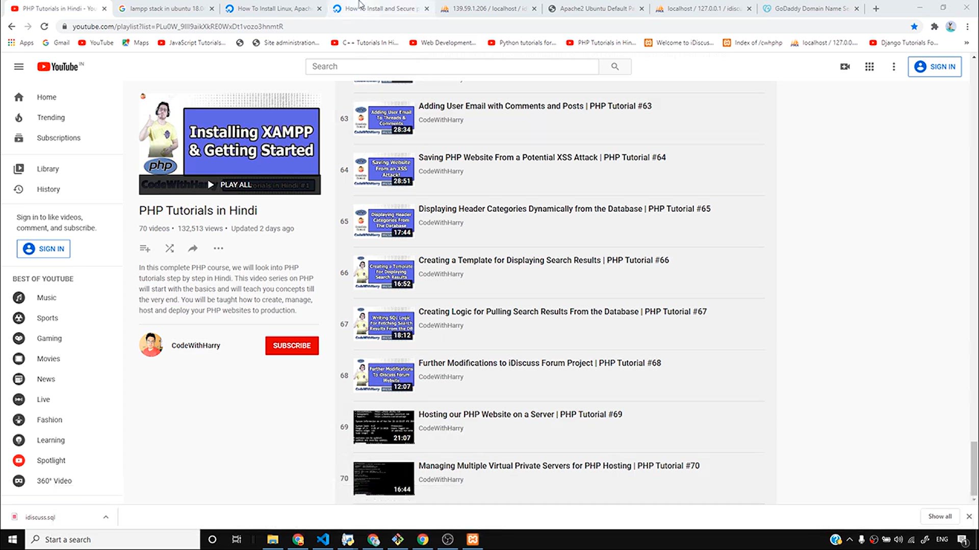 'Video thumbnail for Installing Filezilla FTP Client for Transferring Files to the server _ PHP Tutorial #73'