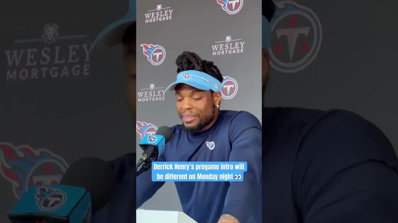 Video thumbnail for Derrick Henry normally comes out of the tunnel with Jeffery Simmons for #Titans pregame. #shorts