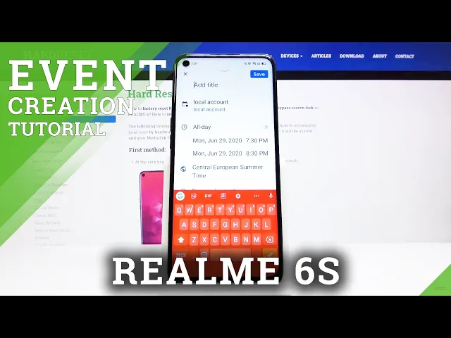 Video thumbnail for How to Add Event to Calendar in REALME 6s – Add Event Notification