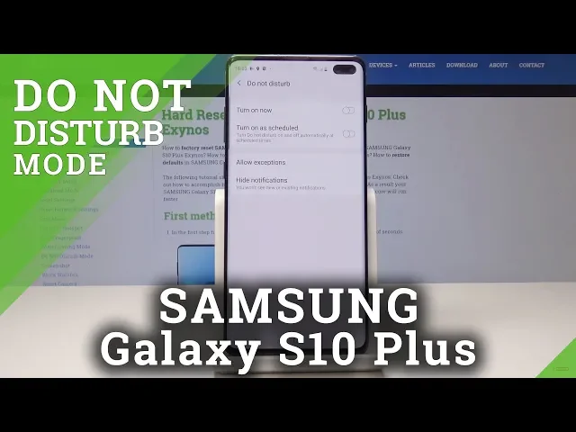 Video thumbnail for How to Enable Do Not Disturb Mode on SAMSUNG Galaxy S10 Plus - Mute Sounds / Set Up DND