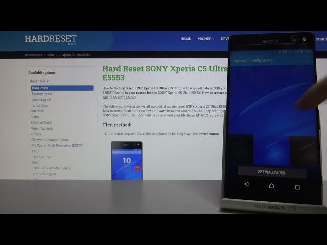 Video thumbnail for SONY Xperia C5 and Screen Background - Check All Wallpapers List