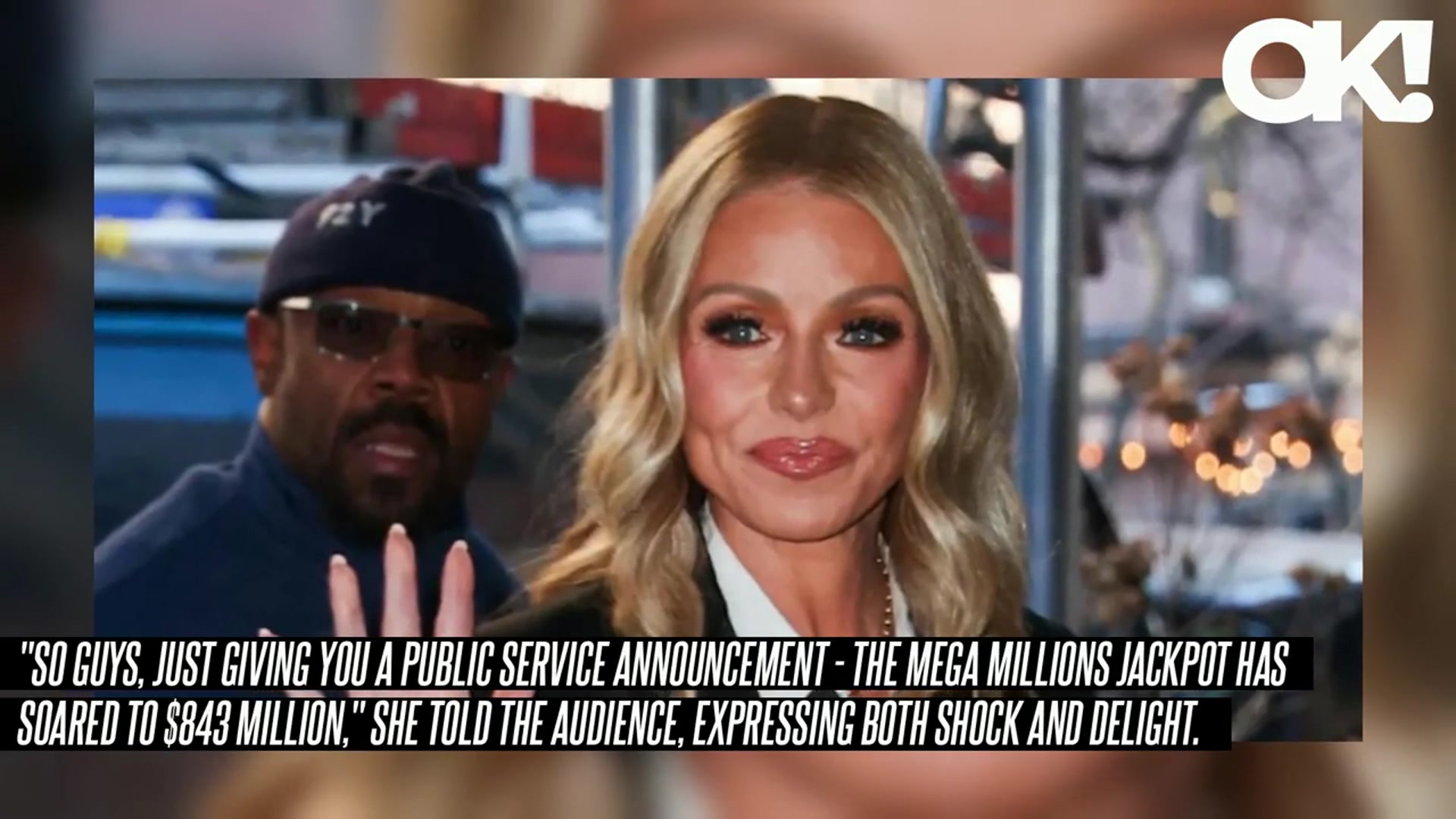 'Video thumbnail for Kelly Ripa Vows to Stop Showing Up for Work If She Wins $843 Million Lottery Jackpot'