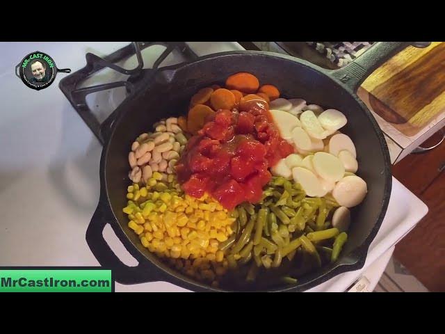 Video thumbnail for HEARTY Ground Beef Vegetable Soup: A Delicious Combination!