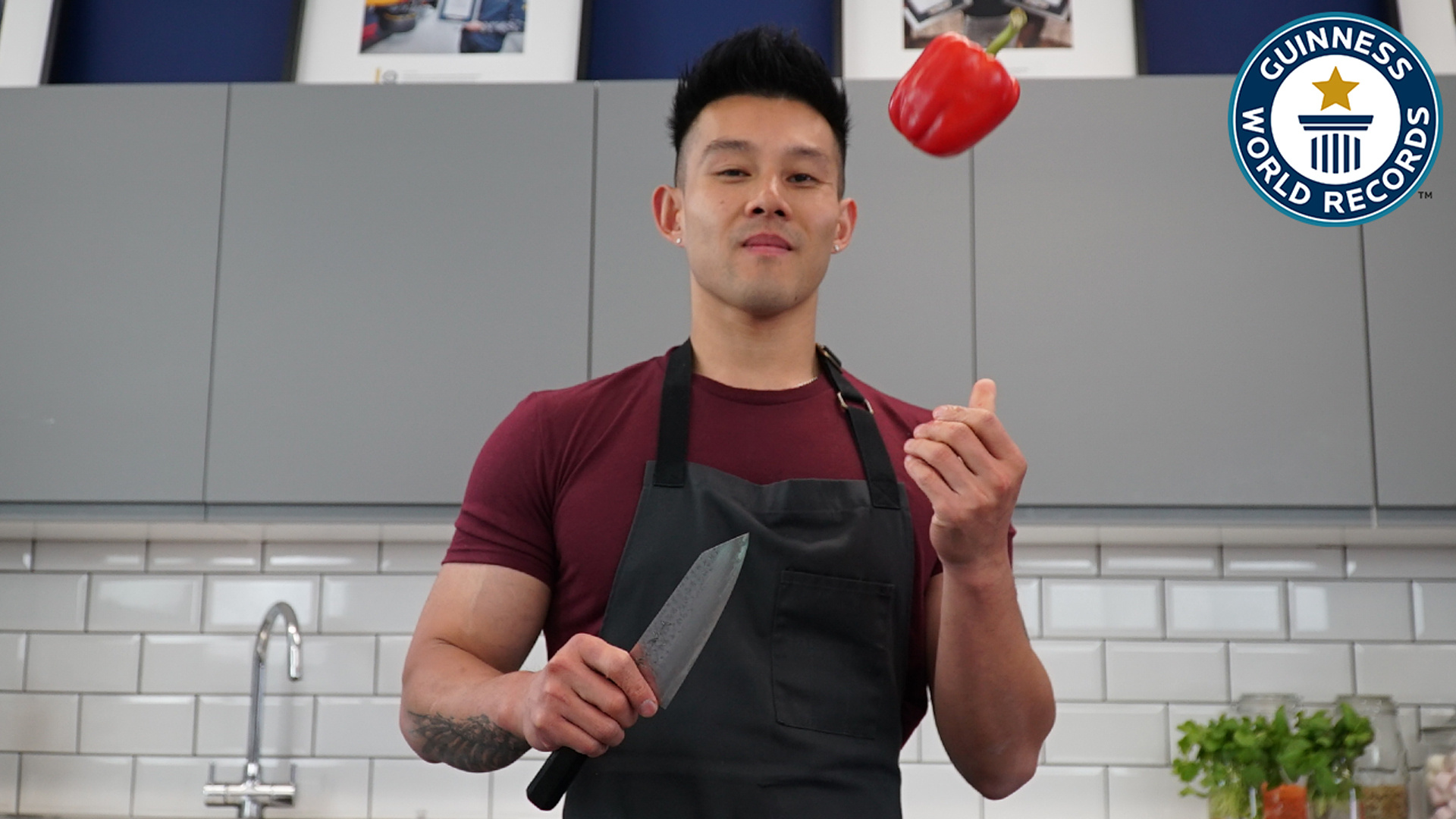 'Video thumbnail for Wallace sets Guinness World Records for fastest bell pepper slicing'