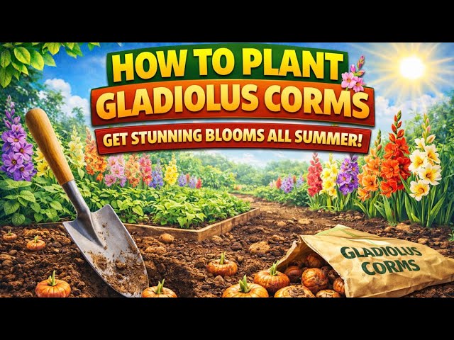 Video thumbnail for How to Plant Gladiolus Corms  Get Stunning Blooms All Summer!