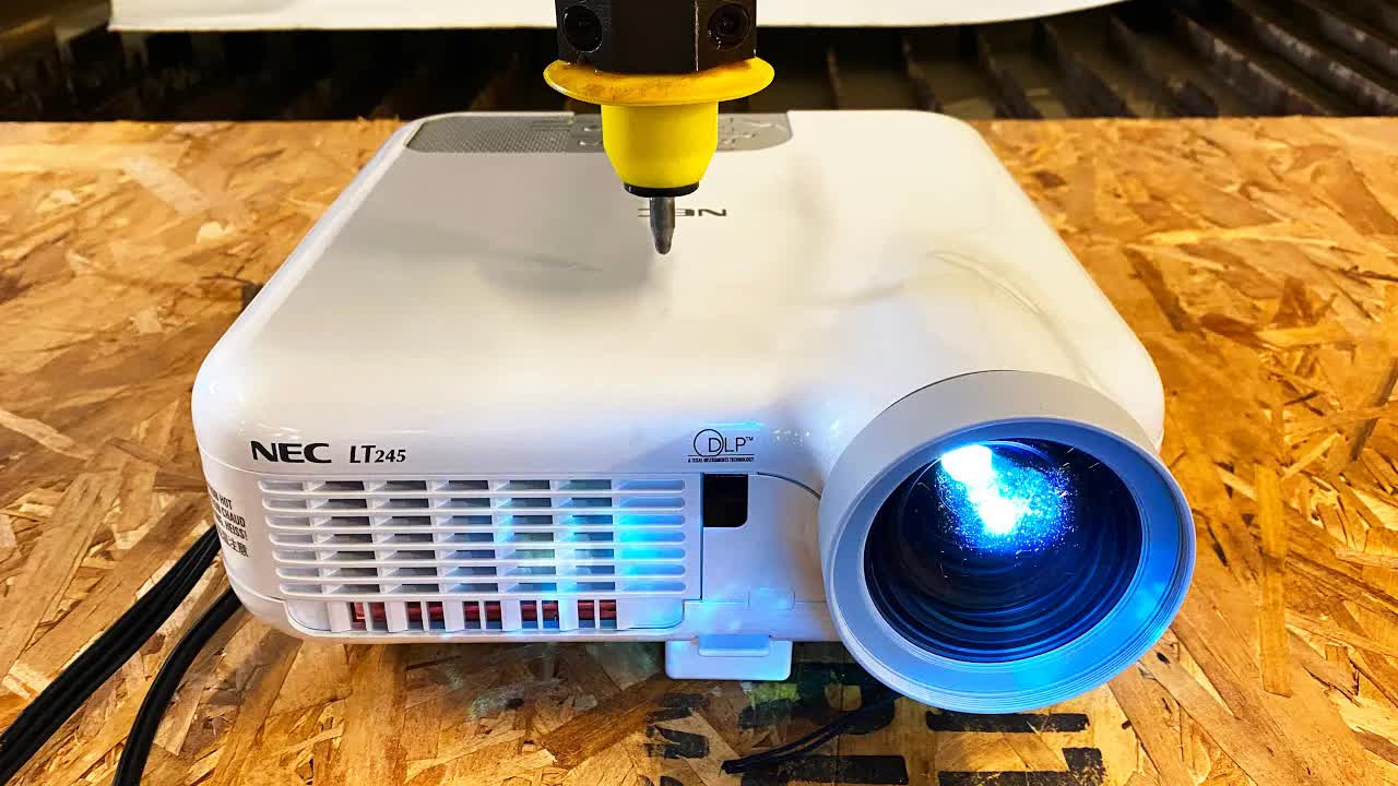 Video thumbnail for Projector Destruction Tests: Waterjet Cutter vs. Epson, NEC, and DLP Projectors