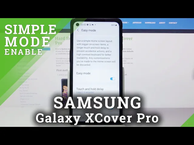 Video thumbnail for How to Use Easy Mode on SAMSUNG Galaxy XCover Pro – Activate Easy Mode