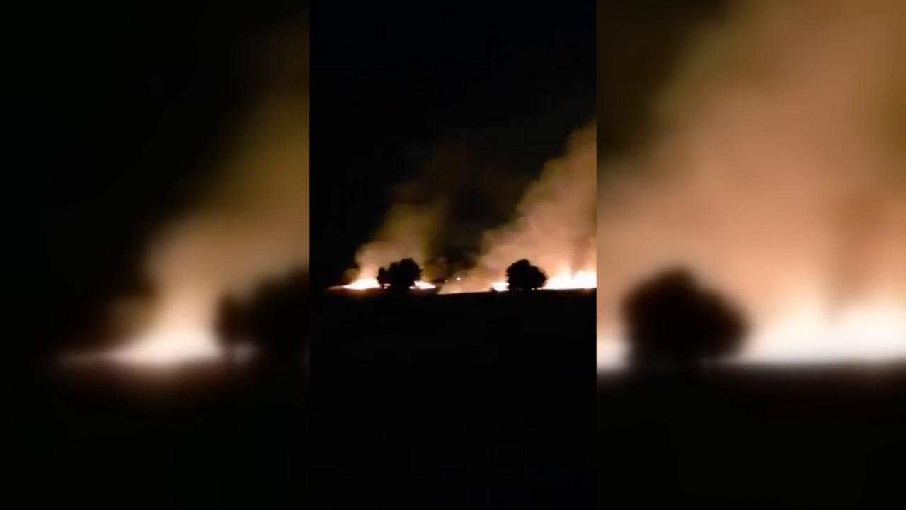 Video thumbnail for Iraq: Drone Debris Sparks Fire In Iraqi Kurdistan.