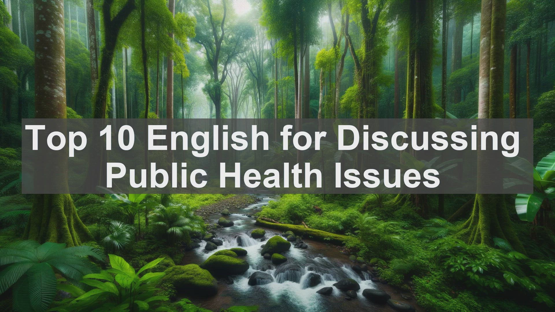'Video thumbnail for Top 10 English for Discussing Public Health Issues'