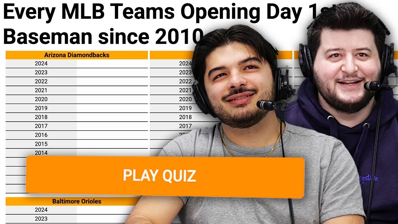 Video thumbnail for Can we name every teams' opening day 1st baseman since 2010? (MLB Sporcle)