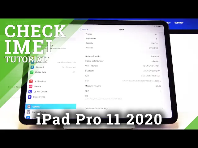 Video thumbnail for How to Check IMEI / SN in iPad Pro 11 2020 – IMEI Status and Serial Number