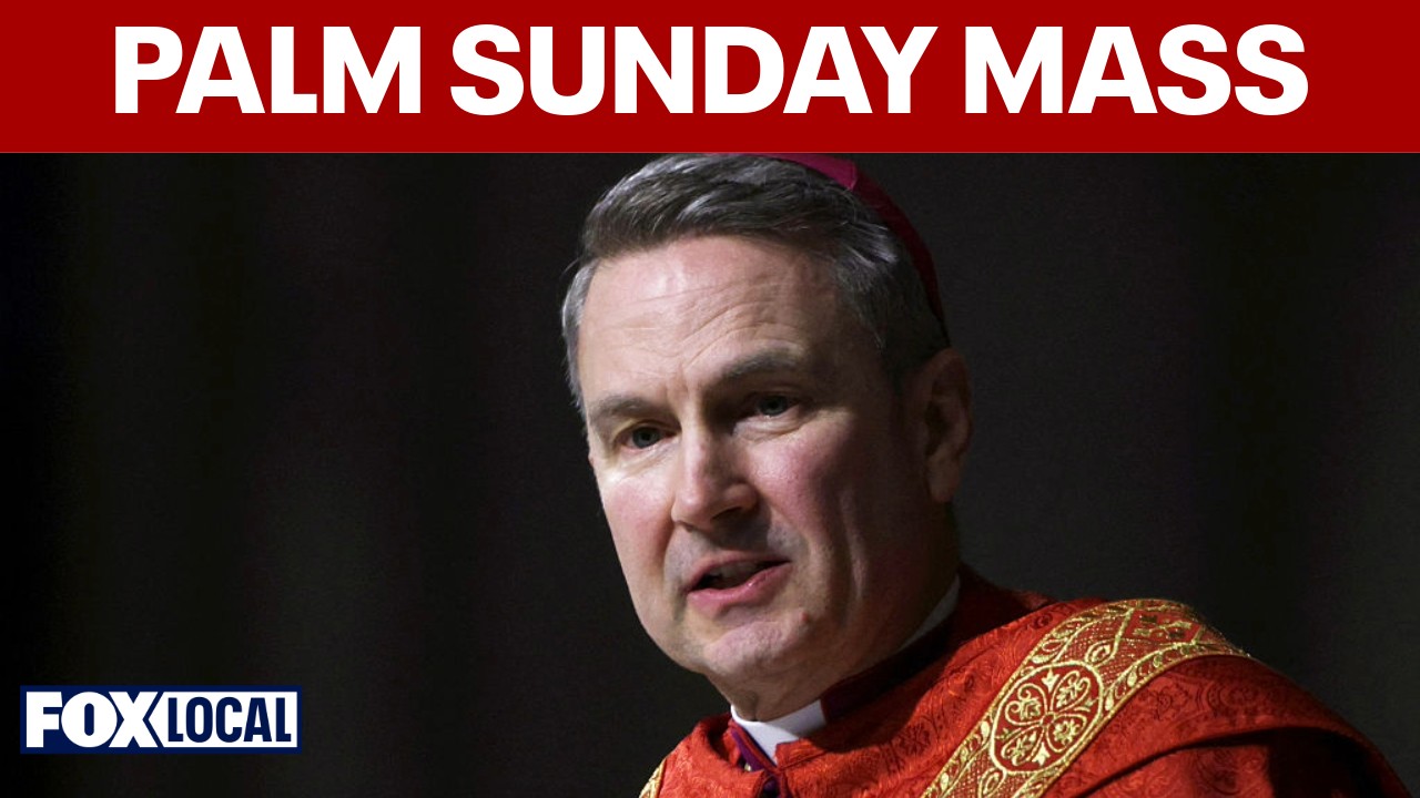 Video thumbnail for Archbishop Hicks leads Palm Sunday Mass at St. Patrick's Cathedral