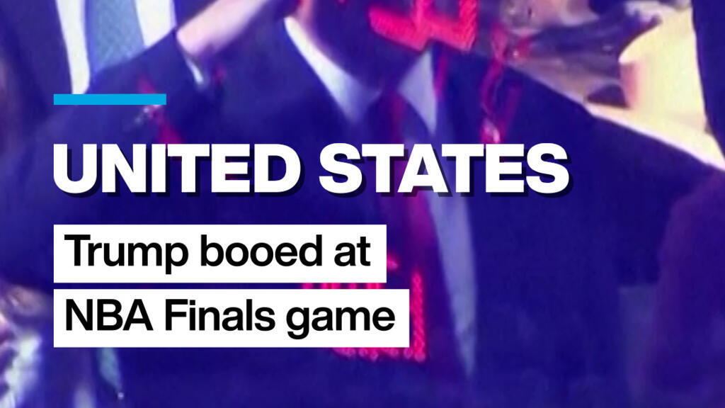 Video thumbnail for Trump booed at New York arena before NBA Finals game