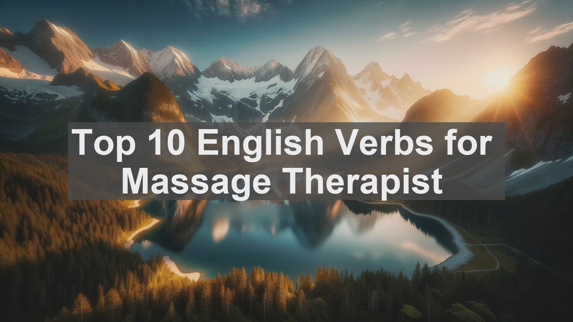 'Video thumbnail for Top 10 English Verbs for Massage Therapist'