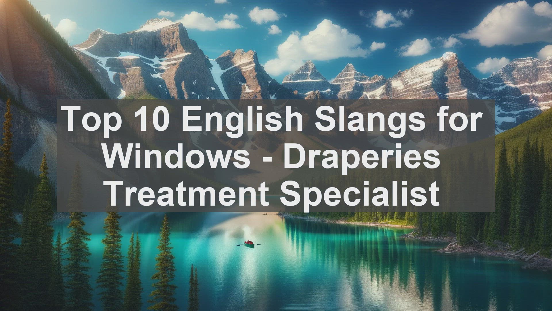'Video thumbnail for Top 10 English Slangs for Windows  Draperies Treatment Specialist'