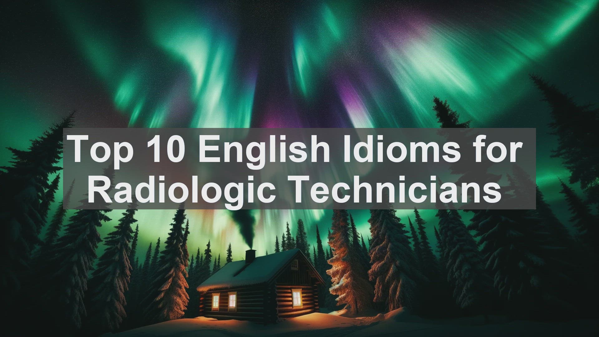 'Video thumbnail for Top 10 English Idioms for Radiologic Technicians'
