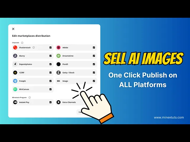 'Video thumbnail for How to Sell AI Art Online on Multiple Stock Sites with One Click | Make $100+ Monthly'