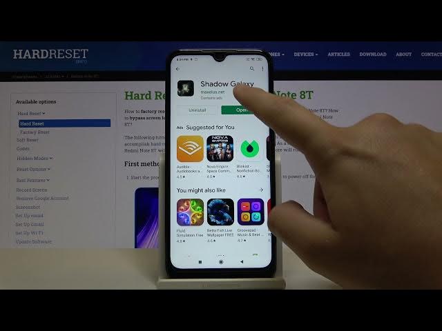 Video thumbnail for How to Get Animated Wallpaper on XIAOMI REDMI NOTE 8T - Shadow Galaxy App