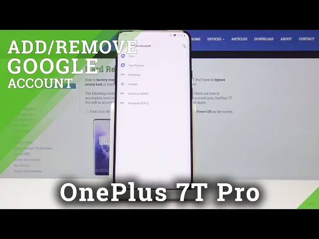 Video thumbnail for How to Connect & Disconnect Google Account in OnePlus 7T Pro - Add & Delete User