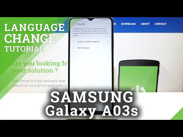 Video thumbnail for How to Change System Language in SAMSUNG Galaxy A03s – List of Languages