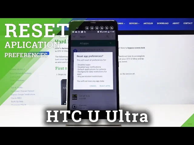 Video thumbnail for How to Reset App Preferences in HTC U Ultra – Clear App Data