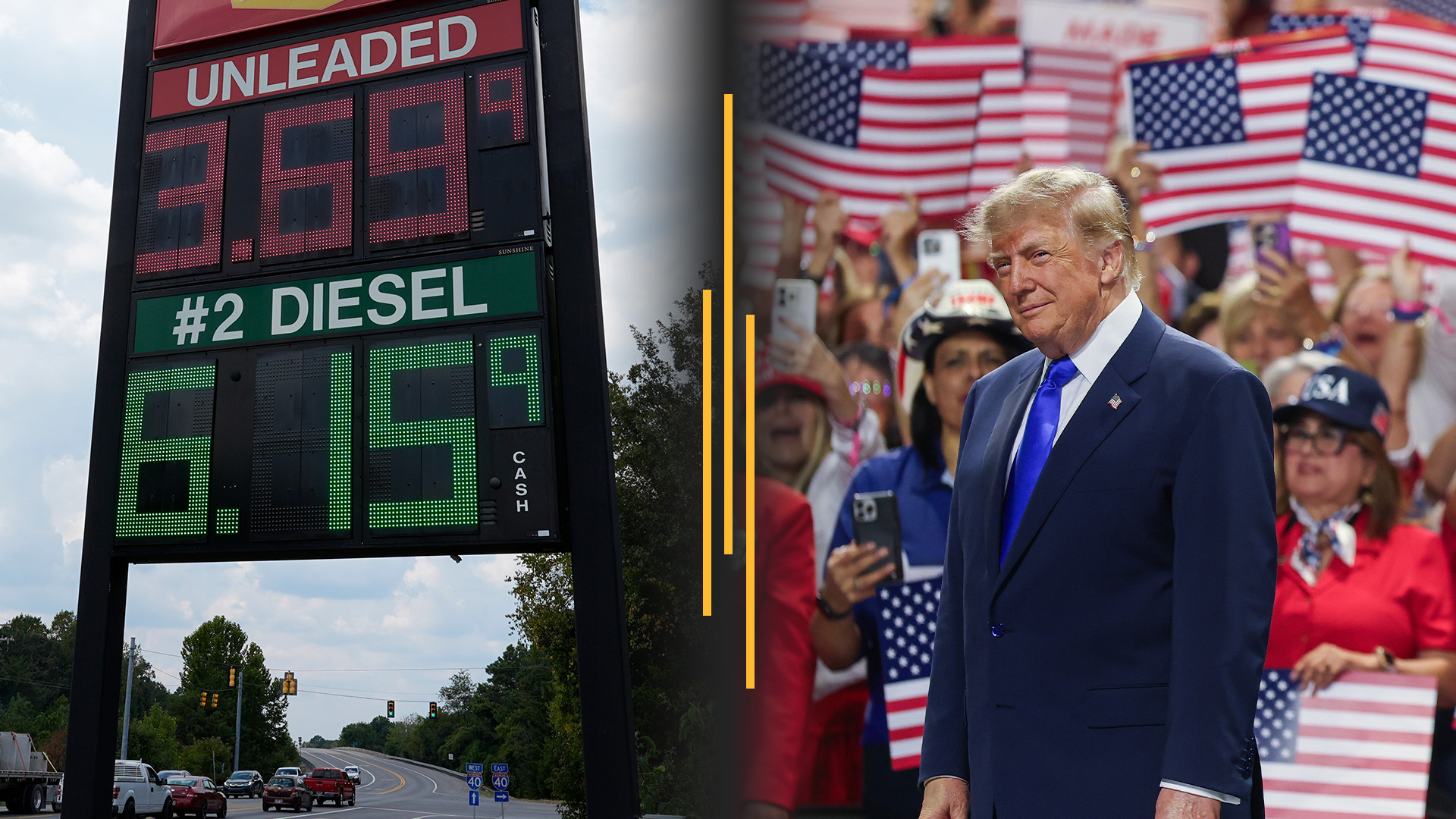 Video thumbnail for Diesel hits record $6 a gallon; Trump’s ‘cheat like hell’ pledge closes convention