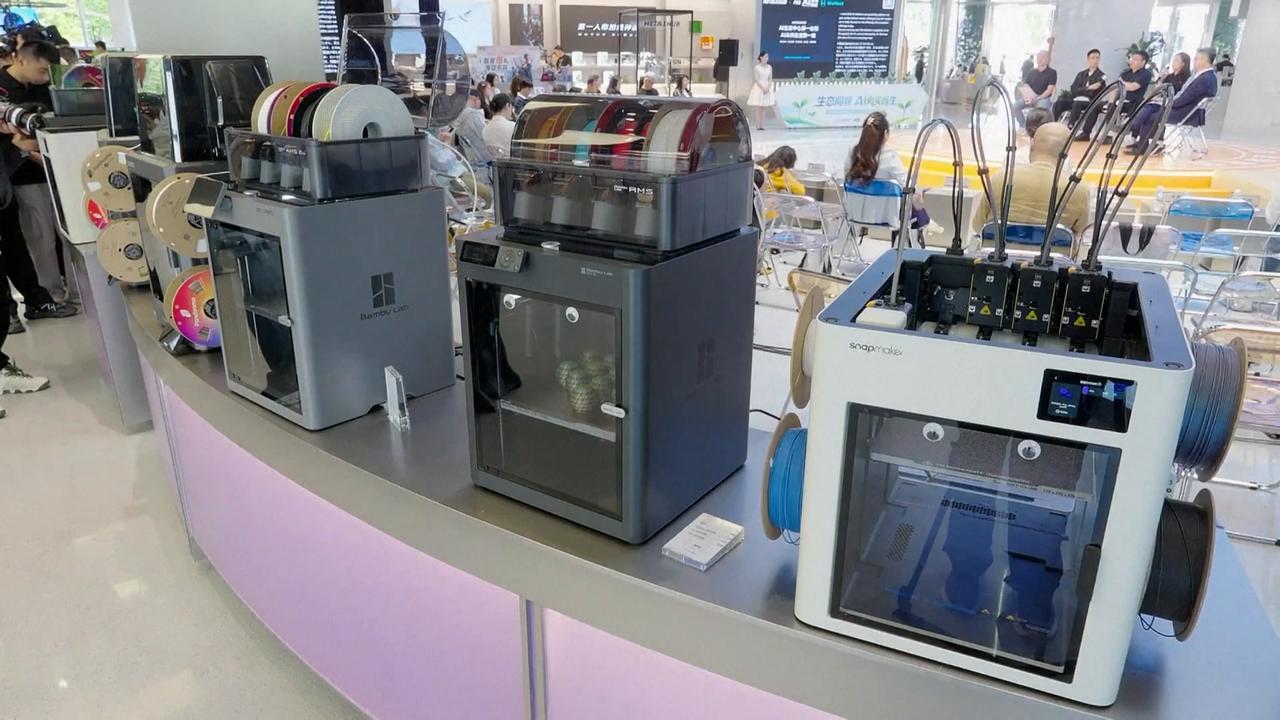 Video thumbnail for China: Visitors explore future lifestyles at newly opened AI store in Shanghai.