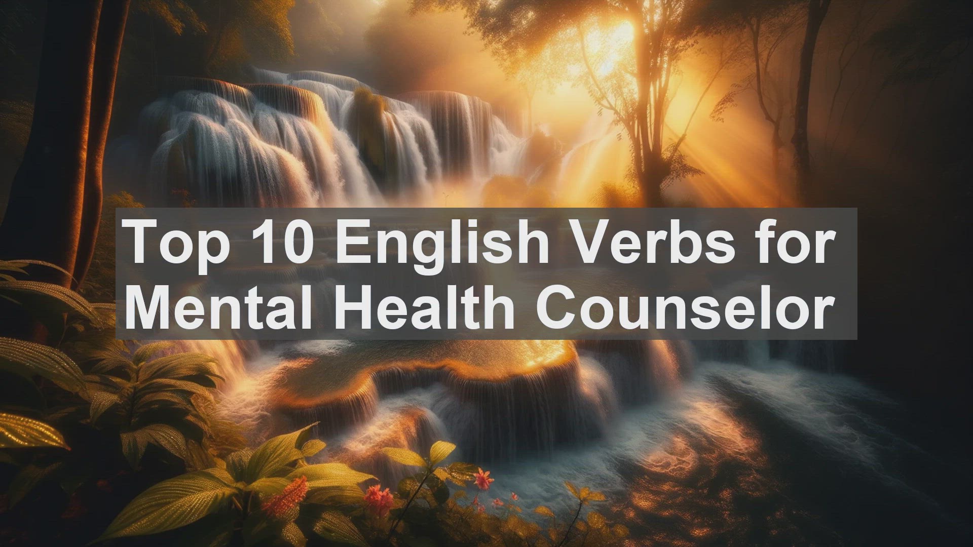 'Video thumbnail for Top 10 English Verbs for Mental Health Counselor'