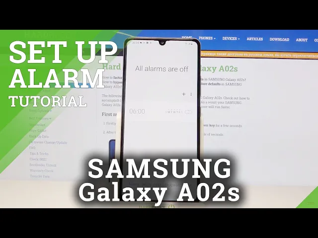 Video thumbnail for How to Set Up Alarm Clock in Samsung Galaxy A02s – Schedule Alarms