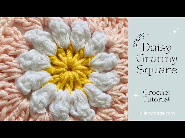 Video thumbnail for Beautiful Daisy Granny Square Crochet Tutorial.  What Would You Make With This Square?
