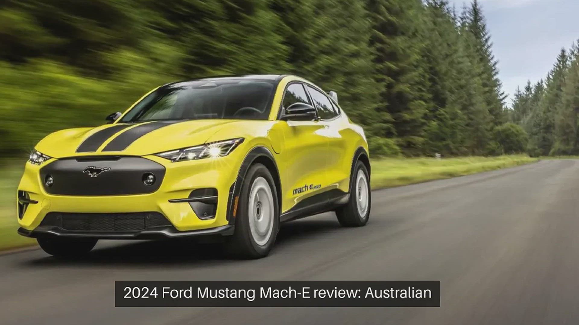 'Video thumbnail for 2024 Ford Mustang Mach-E review: Australian first drive'