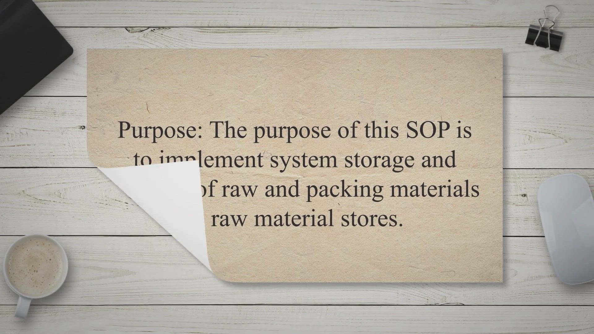 Video thumbnail for SOP on Storage and labeling of raw and packing materials