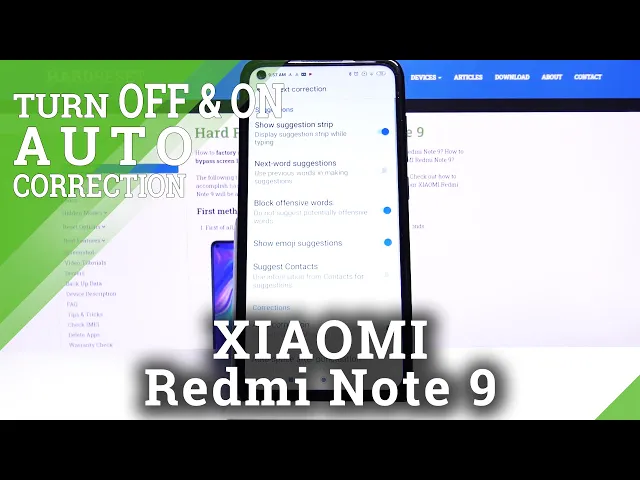 Video thumbnail for How to Enter Text Correction Settings in XIAOMI Redmi Note 9 – Find Correction Options