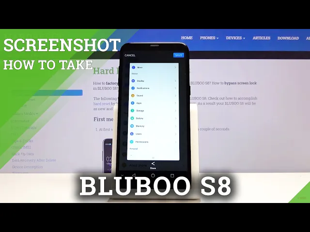 Video thumbnail for How to Take Screenshot in BLUBOO S8 – Capture Screen