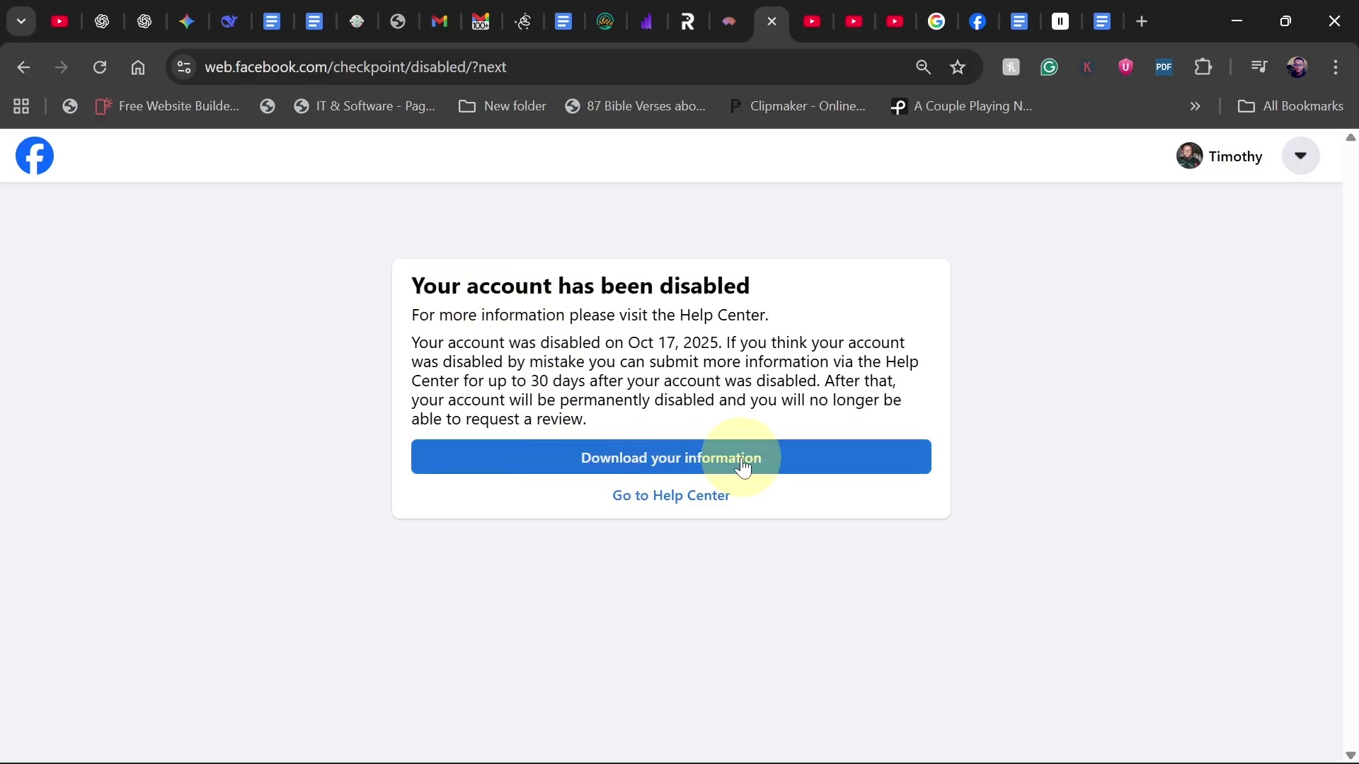 Video thumbnail for How to Recover a Permanently Disabled Facebook Account